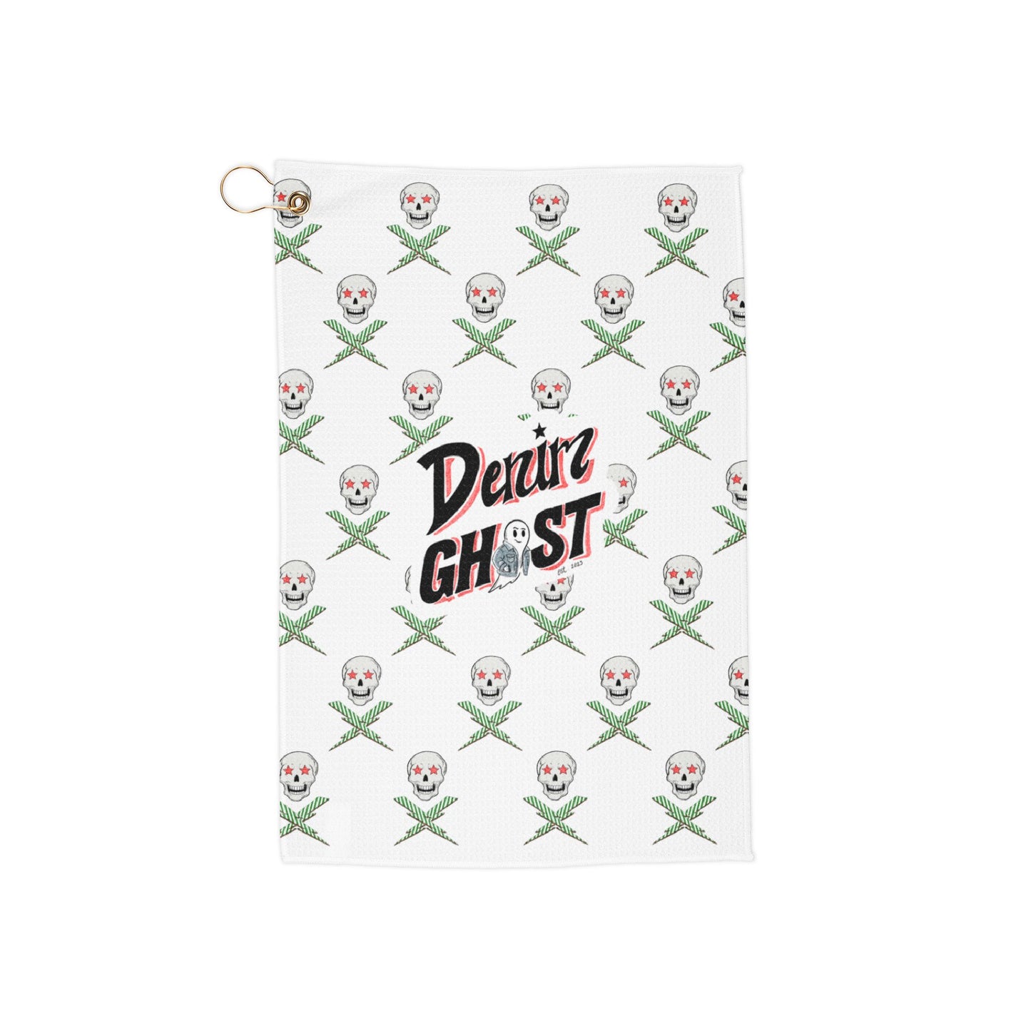 Skull and Lightning Golf Towel